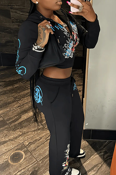 SUPER WHOLESALE | Printed Legging Suit with Hoodie Top