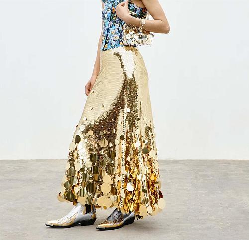 SUPER WHOLESALE | Sequins Flare Skirt