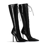 SUPER WHOLESALE | Lace Up Sharp Toe Heels