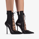 SUPER WHOLESALE | Lace Up Sharp Toe Heels