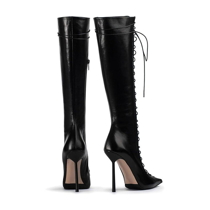 SUPER WHOLESALE | Lace Up Sharp Toe Heels