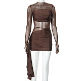 SUPER WHOLESALE | Mesh See-through Short Dress