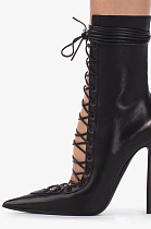 SUPER WHOLESALE | Lace Up Sharp Toe Heels