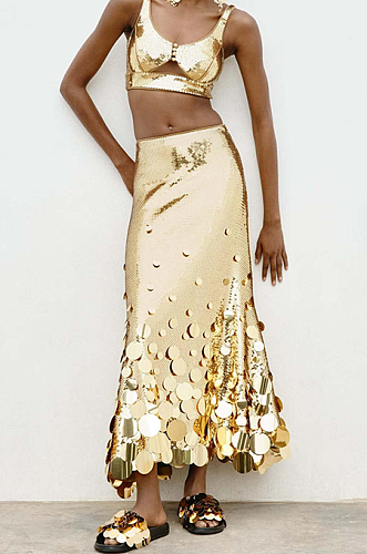 SUPER WHOLESALE | Sequins Flare Skirt