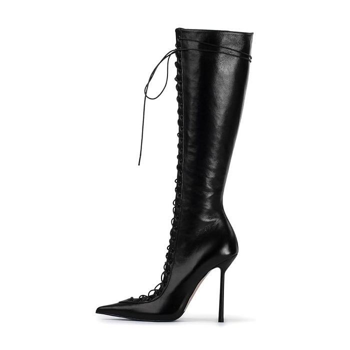 SUPER WHOLESALE | Lace Up Sharp Toe Heels
