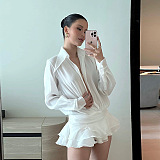 SUPER WHOLESALE | Lantern Sleeves Shirt Dress