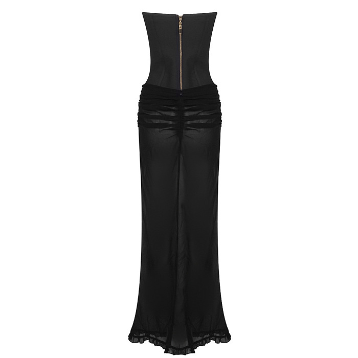 SUPER WHOLESALE | Strapless Long Dress Two-piece Set.