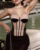 SUPER WHOLESALE | Strapless Long Dress Two-piece Set.
