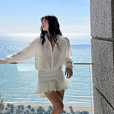 SUPER WHOLESALE | Lantern Sleeves Shirt Dress