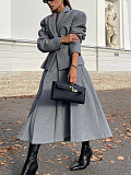 SUPER WHOLESALE | Woolen Pleated skirt Set