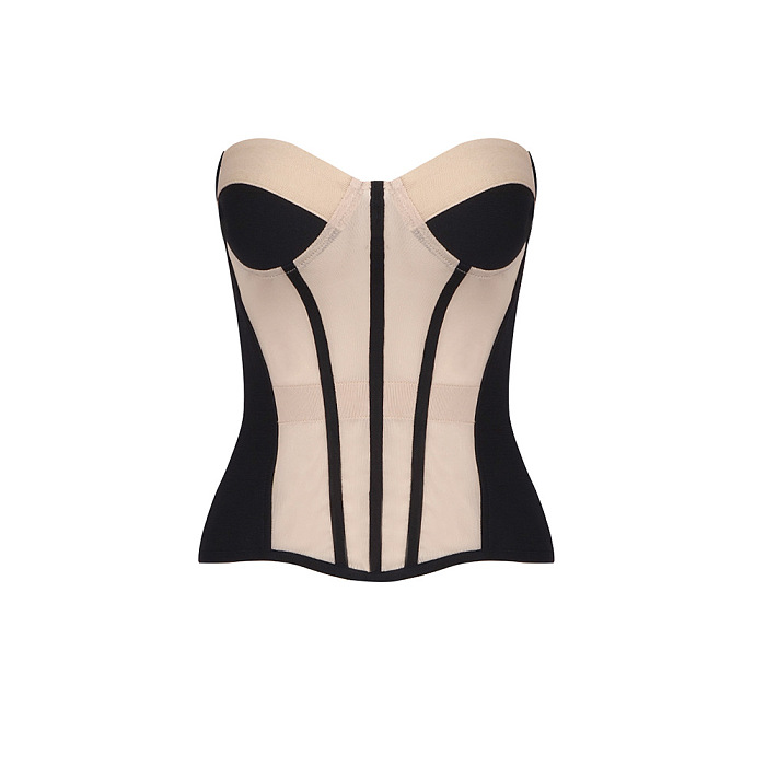 SUPER WHOLESALE | Strapless Long Dress Two-piece Set.