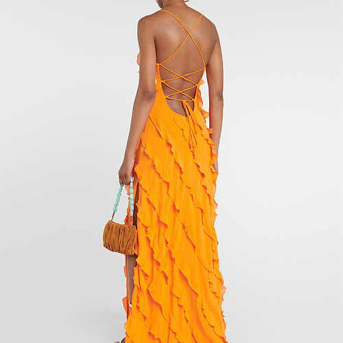 SUPER WHOLESALE | Wave Maxi Dress in Orange