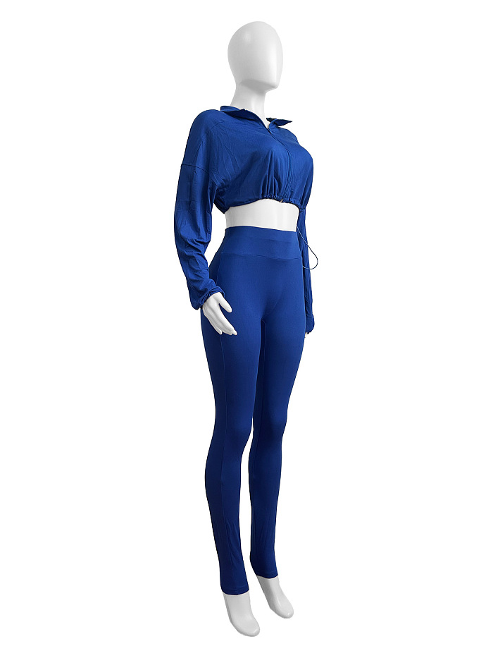 SUPER WHOLESALE | Legging Suit with Crop Drawstring Top