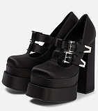 SUPER WHOLESALE | Double Platforms Chunky High Heel Pumps