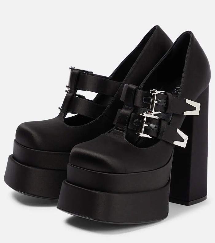 SUPER WHOLESALE | Double Platforms Chunky High Heel Pumps