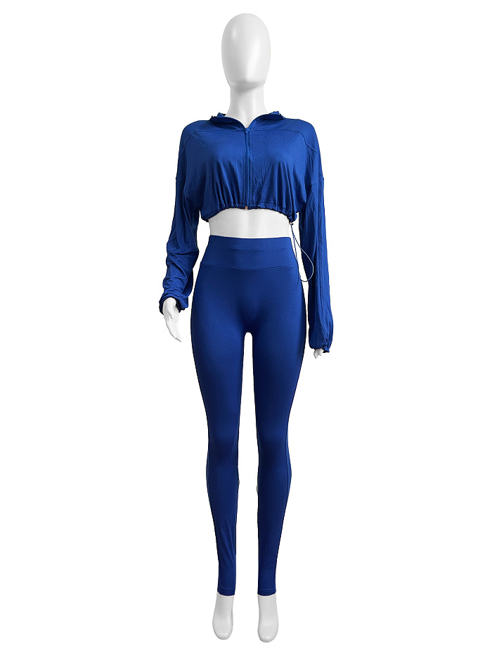 SUPER WHOLESALE | Legging Suit with Crop Drawstring Top