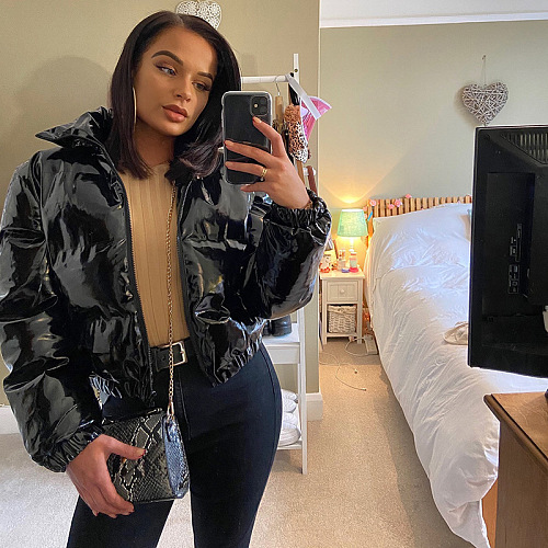 Puffy Down Coat in Solid