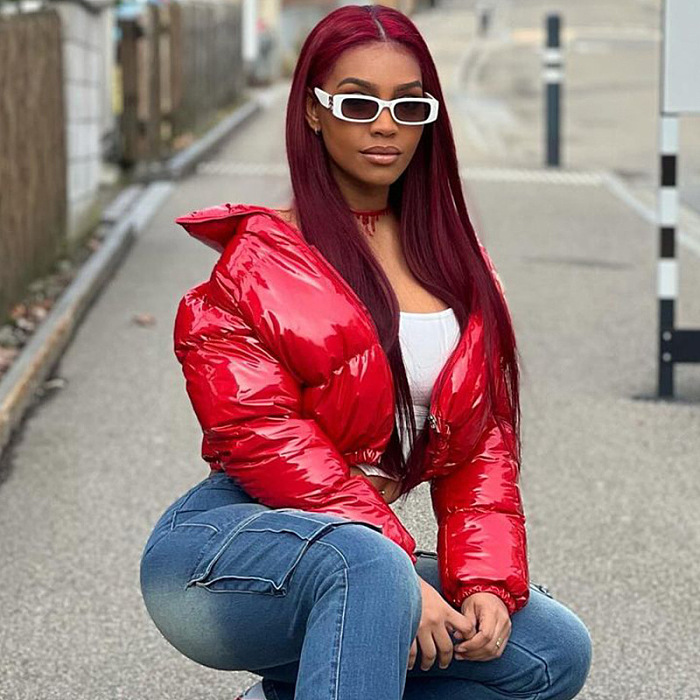 Puffy Down Coat in Solid
