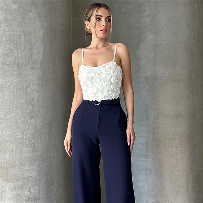SUPER WHOLESALE | Rose  Cropped Tube Top and Mini Skirt Two-piece Set