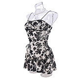 SUPER WHOLESALE | Stretch Spaghetti Strap Mesh Backless Dress