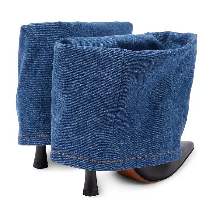 SUPER WHOLESALE | Denim Folded Stiletto Boots