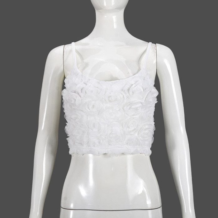 SUPER WHOLESALE | Rose  Cropped Tube Top and Mini Skirt Two-piece Set