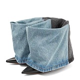 SUPER WHOLESALE | Denim Folded Stiletto Boots