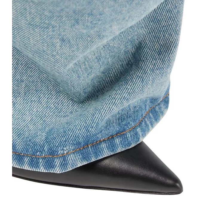 SUPER WHOLESALE | Denim Folded Stiletto Boots