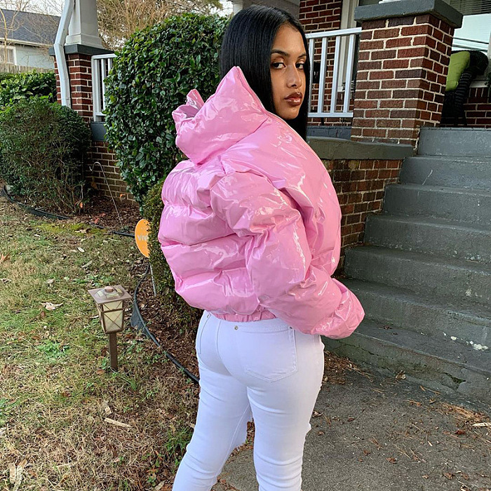 Puffy Down Coat in Solid