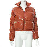 Puffy Down Coat in Solid