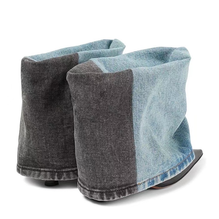 SUPER WHOLESALE | Denim Folded Stiletto Boots