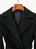 SUPER WHOLESALE | Woolen Tied-waist Trench Coat