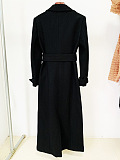 SUPER WHOLESALE | Woolen Tied-waist Trench Coat