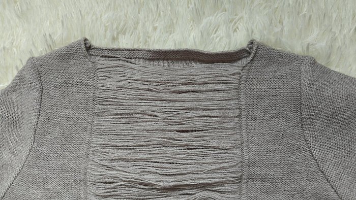 SUPER WHOLESALE | Off-Shoulder Hollow Out Distressed Cropped Sweater