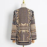 SUPER WHOLESALE | V-neck studded print long-sleeve blazer