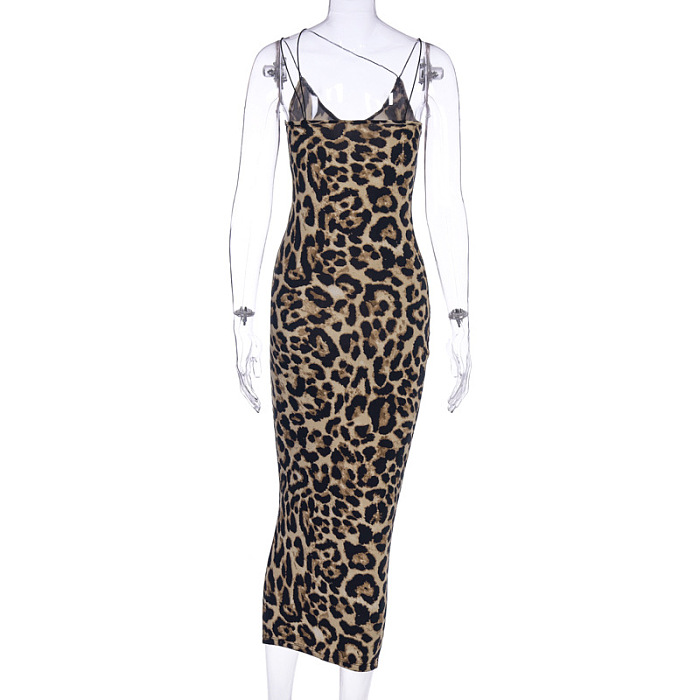 SUPER WHOLESALE | Stylish and sexy sleeveless V-neck spaghetti strap midi dress