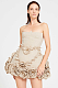 SUPER WHOLESALE | Off-Shoulder Strapless Slim-Fit Floral Puff Gown