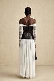 SUPER WHOLESALE |Contrast-color Panelled Maxi Dress
