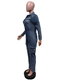 SUPER WHOLESALE | Washed High-Stretch Long Sleeve Jumpsuit
