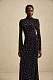 SUPER WHOLESALE | Black Embellished Semi-sheer Maxi Dress