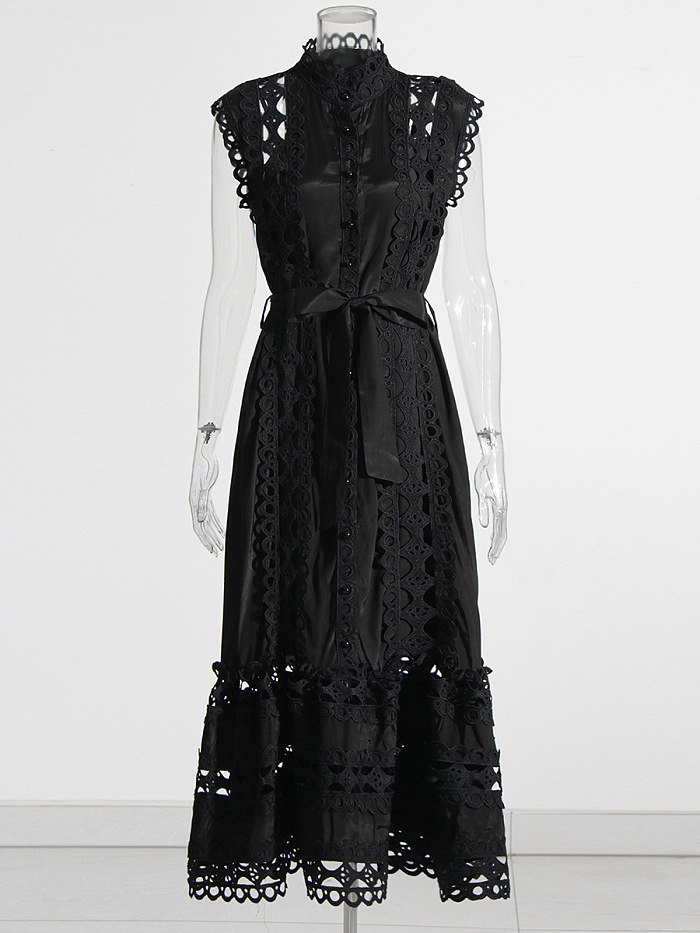 SUPER WHOLESALE | Hollow-out Off-Shoulder Long Dress