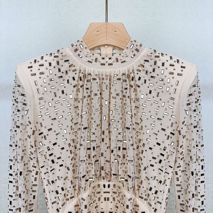 SUPER WHOLESALE | Noémie Crystal-embellished Draped Mini Dress