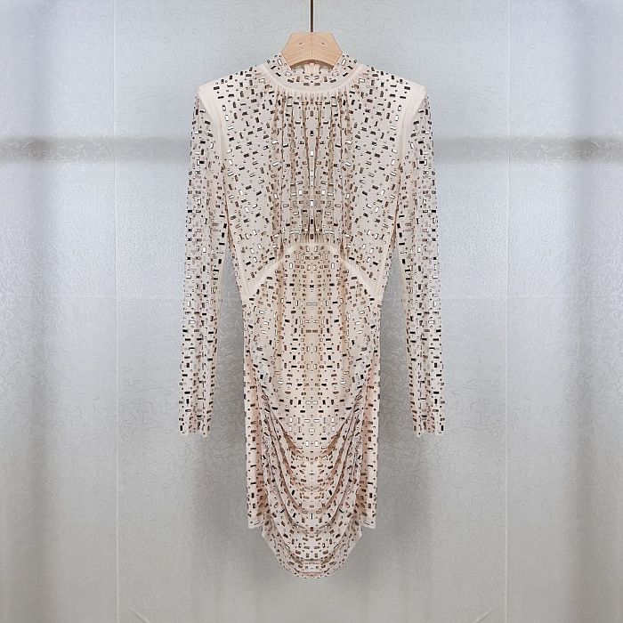 SUPER WHOLESALE | Noémie Crystal-embellished Draped Mini Dress