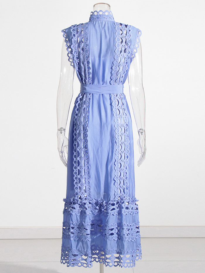 SUPER WHOLESALE | Hollow-out Off-Shoulder Long Dress