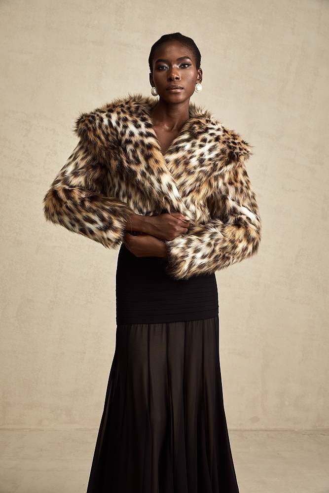 SUPER WHOLESALE | Lucie leopard-print faux-fur jacket