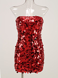 SUPER WHOLESALE | Strapless Sequin Bodycon Dress – Elegant High-End Evening Gown