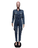 SUPER WHOLESALE | Washed High-Stretch Long Sleeve Jumpsuit