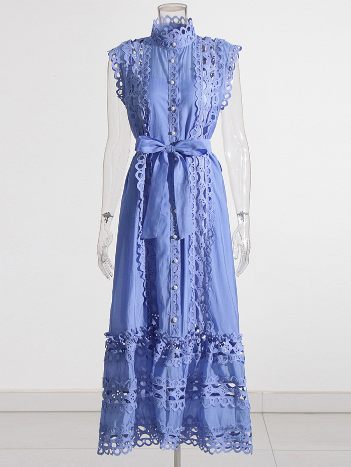SUPER WHOLESALE | Hollow-out Off-Shoulder Long Dress