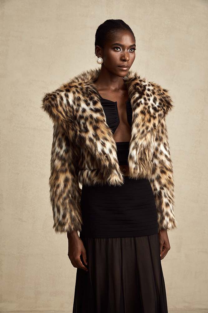 SUPER WHOLESALE | Lucie leopard-print faux-fur jacket