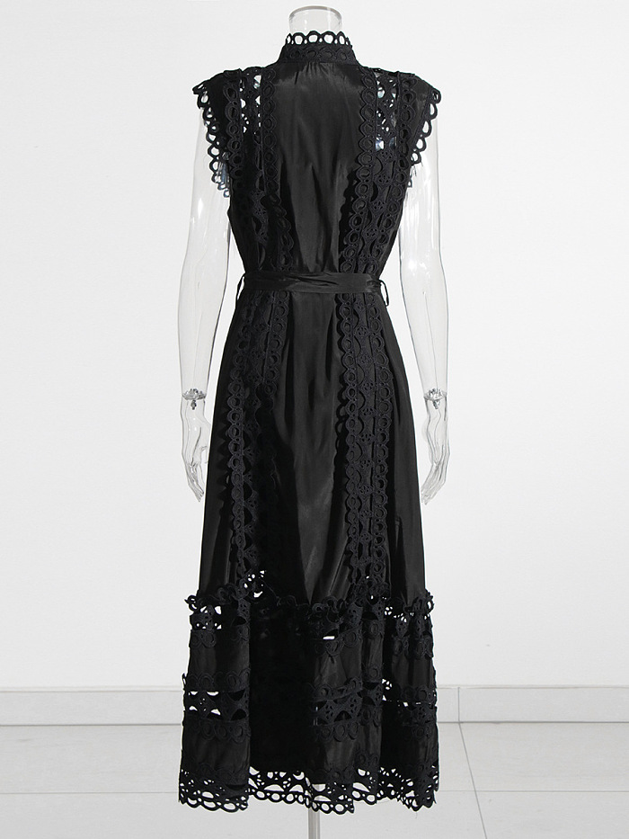 SUPER WHOLESALE | Hollow-out Off-Shoulder Long Dress